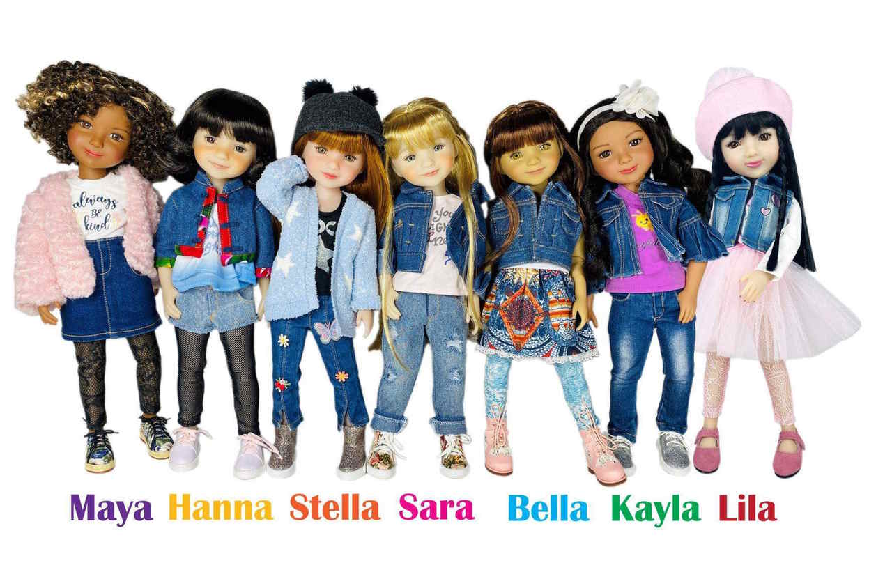 Fashion Friends Dolls - Maya, Hanna, Stella, Sara, Bella, Kayla, Lila